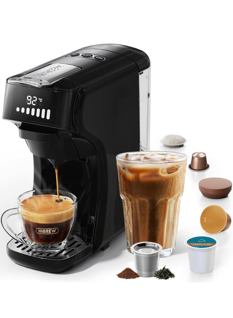 هيبرو ماكينة قهوة متعددة الاستخدام 5 في 1 – إسبرسو احترافي بضغط 19 بار – تدعم الكبسولات والمسحوق – إعداد ساخن وبارد - Image 1