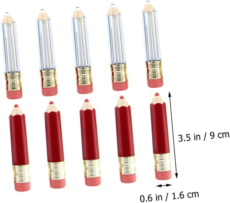 Mini DIY Lip Gloss Tubes 10 Pack Empty Lipstick Containers Pencil Design Portable Lip Balm Holders for Travel and Cosmetic Use Compact Size for Convenient Carry - Image 2