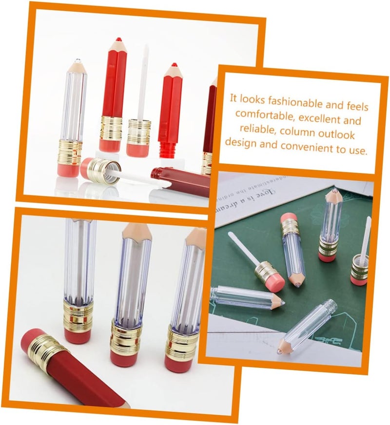 Mini DIY Lip Gloss Tubes 10 Pack Empty Lipstick Containers Pencil Design Portable Lip Balm Holders for Travel and Cosmetic Use Compact Size for Convenient Carry - Image 3