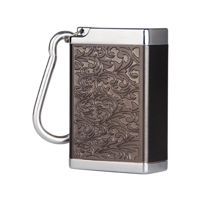 Portable Windproof Ashtray With Keychain Black For Travel Camping Hiking Outdoor Use - Image 2
