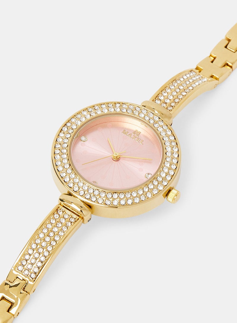 Maxel ساعة يد أنالوج فاخرة نسائية مقاومة للماء MX524 - 28 مم - Image 2