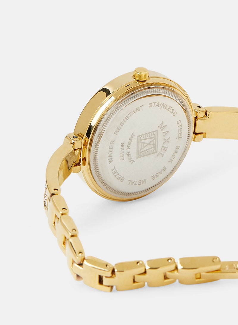 Maxel ساعة يد أنالوج فاخرة نسائية مقاومة للماء MX524 - 28 مم - Image 4