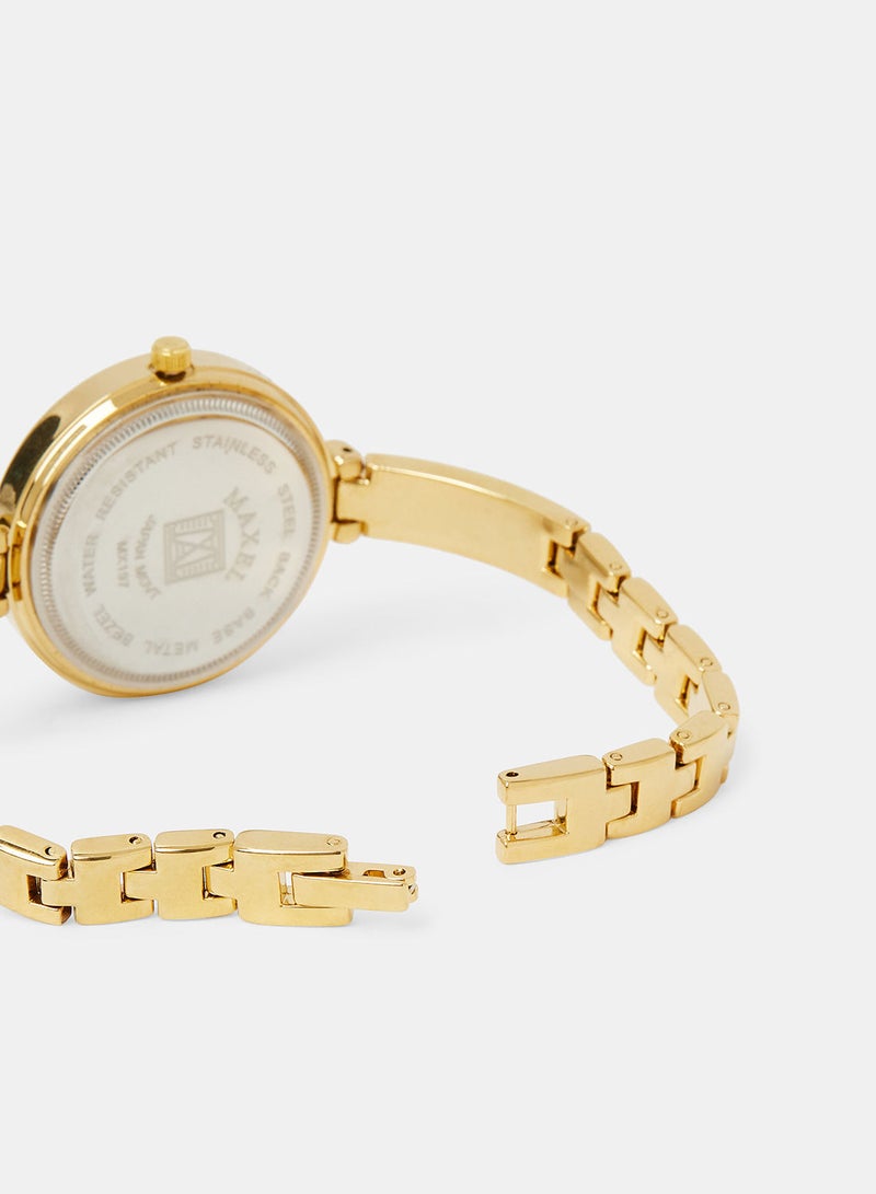 Maxel ساعة يد أنالوج فاخرة نسائية مقاومة للماء MX524 - 28 مم - Image 3