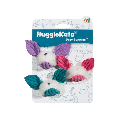 HuggleHounds HuggleKats Cat Toys Kitten Toys for Bored Indoor Cats Perfect for Moving Exercise Biting Chewing Dust Bunnies 3 Pack - Image 1