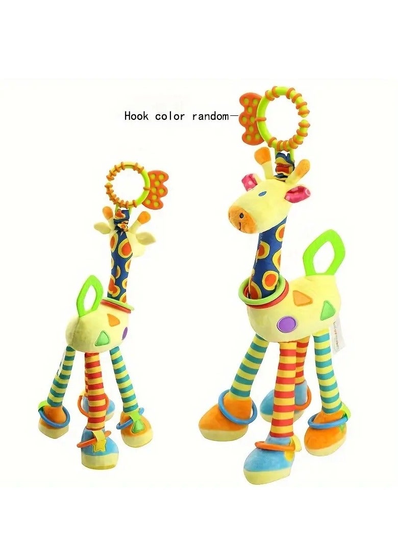 Gonice Stroller Hanging Toy Safety Plush Giraffe With Crisp Knock Ring, Perfer Toy Can Hanging On Safety Seat, Stroller Pendant, Crib Bed Bell  - Image 5