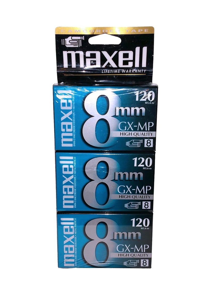 Maxell Maxell GX-MP 120 Camcorder Tapes, 3 Pack