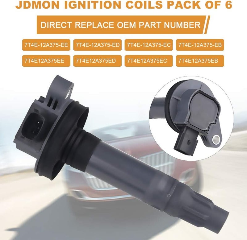 JDMON مجموعة بواجي الإشعال JDMON مكونة من 6 قطع لفورد، لينكولن، مازدا، ميركوري 3.5L/3.7L V6 (2007-2017) - Image 4