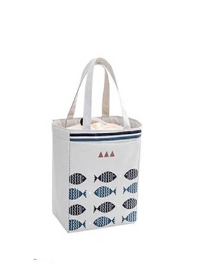 Juxori Original Lunch Tote – Large Insulated Waxed Canvas Lunch Bag for Women Girls, 10L Reusable Thermal Lunch Box, Cute Modern Luxury Cooler, for Work – Mother’s Day Gifts for Mom, White - Image 1