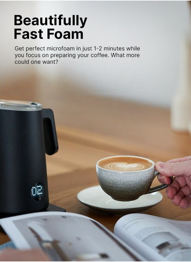 subminimal NanoFoamer Pro | Hands-free Milk Foamer Superfine Smoothest Milk Heating & Foaming, for Dairy & Plant-based Milks, for Barista, Amateurs, Home, Bar, Office Use, 220 A/C Connection - Black  - Image 2