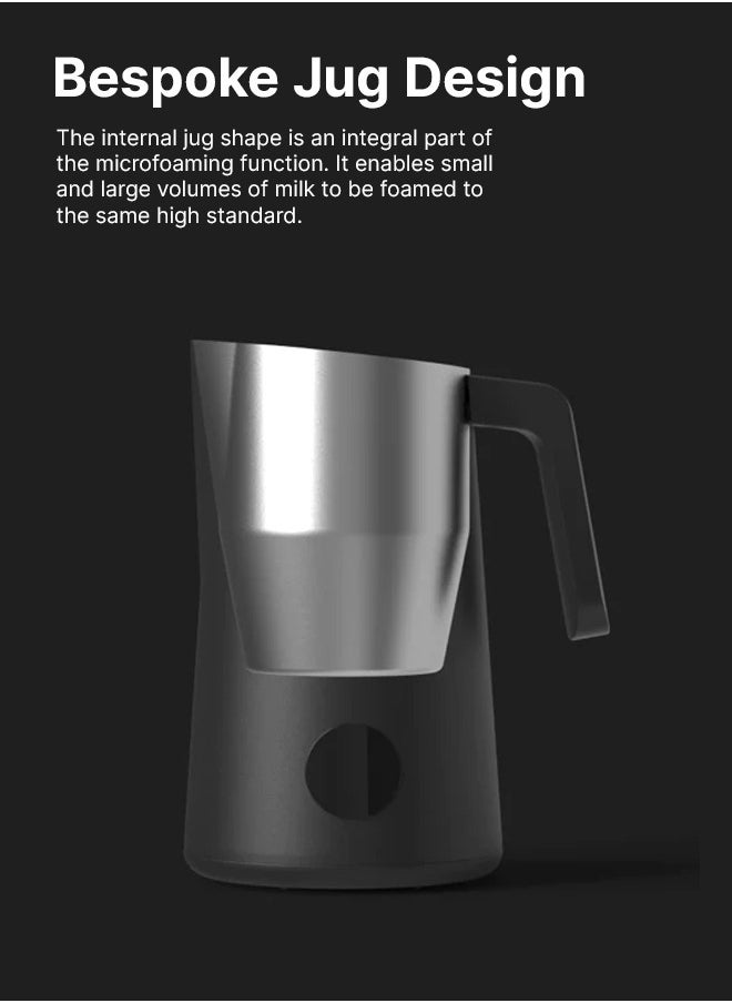 subminimal NanoFoamer Pro | Hands-free Milk Foamer Superfine Smoothest Milk Heating & Foaming, for Dairy & Plant-based Milks, for Barista, Amateurs, Home, Bar, Office Use, 220 A/C Connection - Black  - Image 4