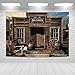 Imirell Imirell Vintage Western Cowboy Bar Backdrop 8Wx6H Feet Wild West Wooden House Barn Door Retro Horse Wheel Countryside  - Image 2