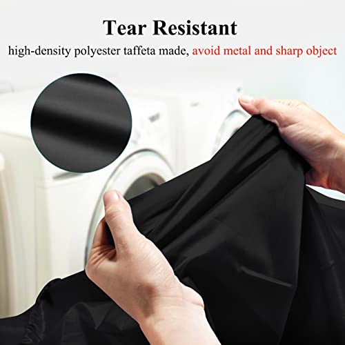 OTraki Medium Laundry Bag 24x32 inch Heavy Duty Travel Dirty Clothes Bag 2pcs Machine Washable Laundry Bag with Drawstring Closure for Home Dorm, Drying Do Not Exceed 176℉ Black - Image 2