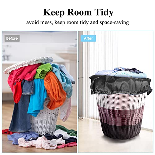 OTraki Medium Laundry Bag 24x32 inch Heavy Duty Travel Dirty Clothes Bag 2pcs Machine Washable Laundry Bag with Drawstring Closure for Home Dorm, Drying Do Not Exceed 176℉ Black - Image 5