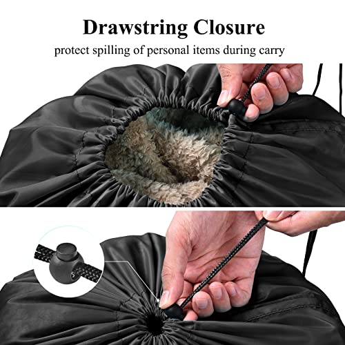 OTraki Medium Laundry Bag 24x32 inch Heavy Duty Travel Dirty Clothes Bag 2pcs Machine Washable Laundry Bag with Drawstring Closure for Home Dorm, Drying Do Not Exceed 176℉ Black - Image 3