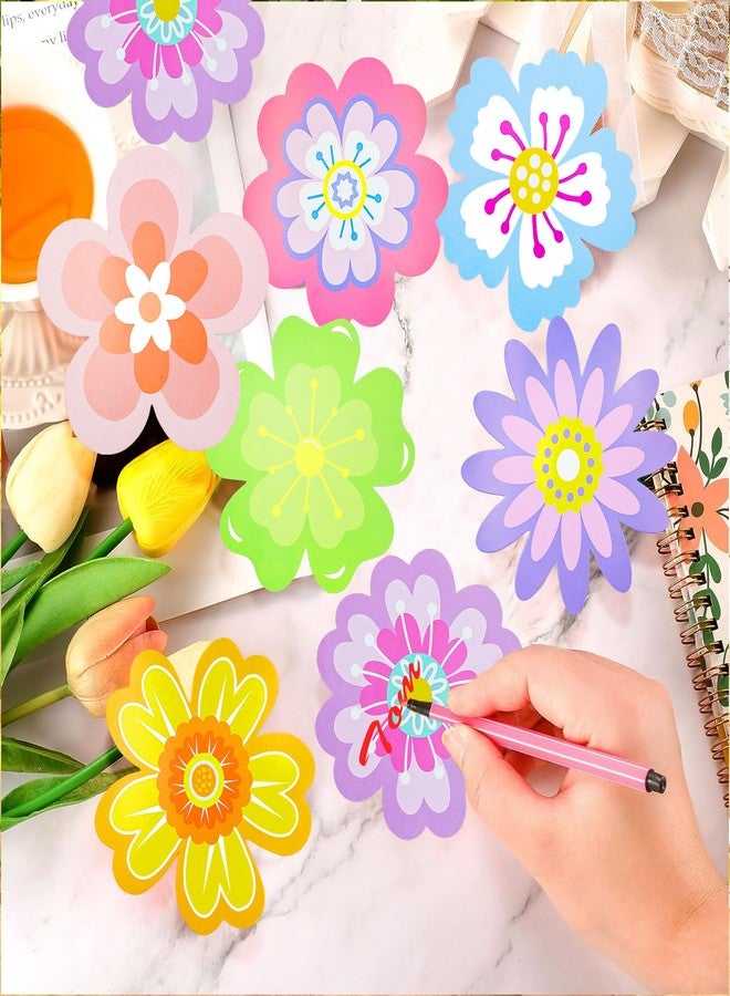 aeloer 54 Pcs Spring Flower Cutouts Paper Flowers Decorations for Spring Bulletin Board, Double Printed Cardstock Flowers Home School Office Classroom Decor - Image 4
