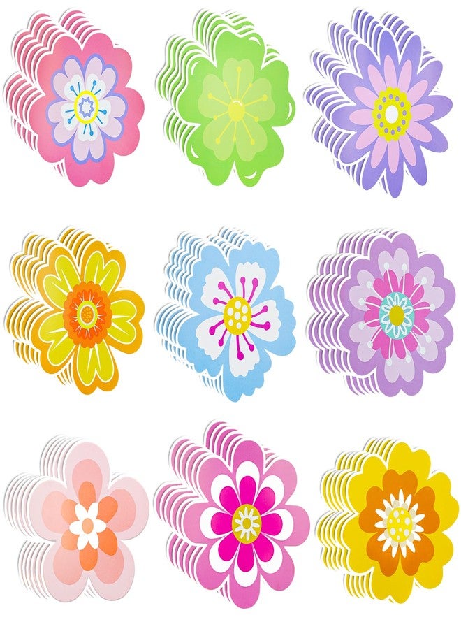 aeloer 54 Pcs Spring Flower Cutouts Paper Flowers Decorations for Spring Bulletin Board, Double Printed Cardstock Flowers Home School Office Classroom Decor - Image 1