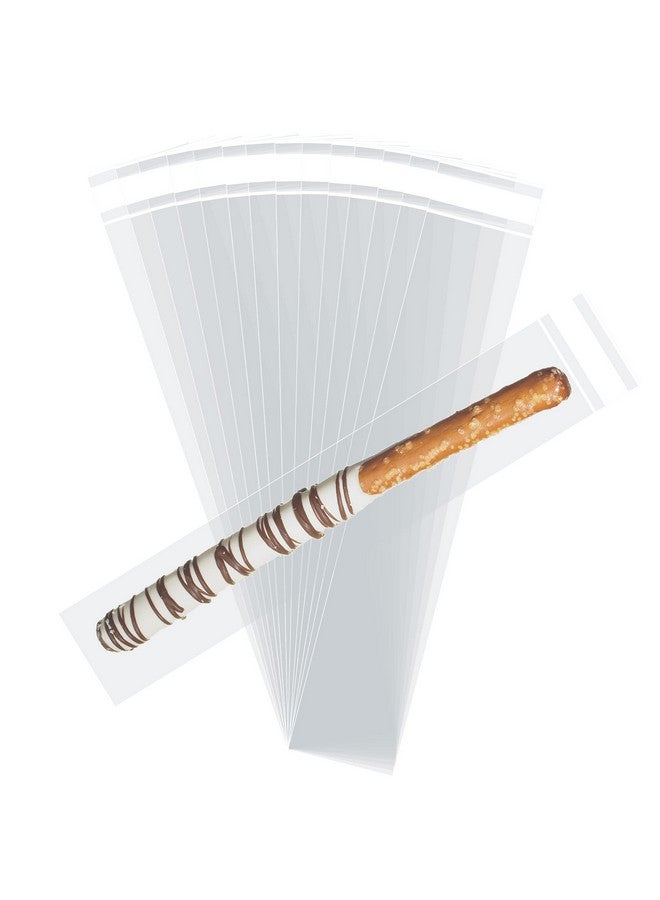 Morepack Self Sealing Cellophane Bags2X10 Inches 100 Pcs Clear Pretzel Rod Bags Resealable Bag For Packaging Icy Candy Popsiclegifts Favors Products - Image 1