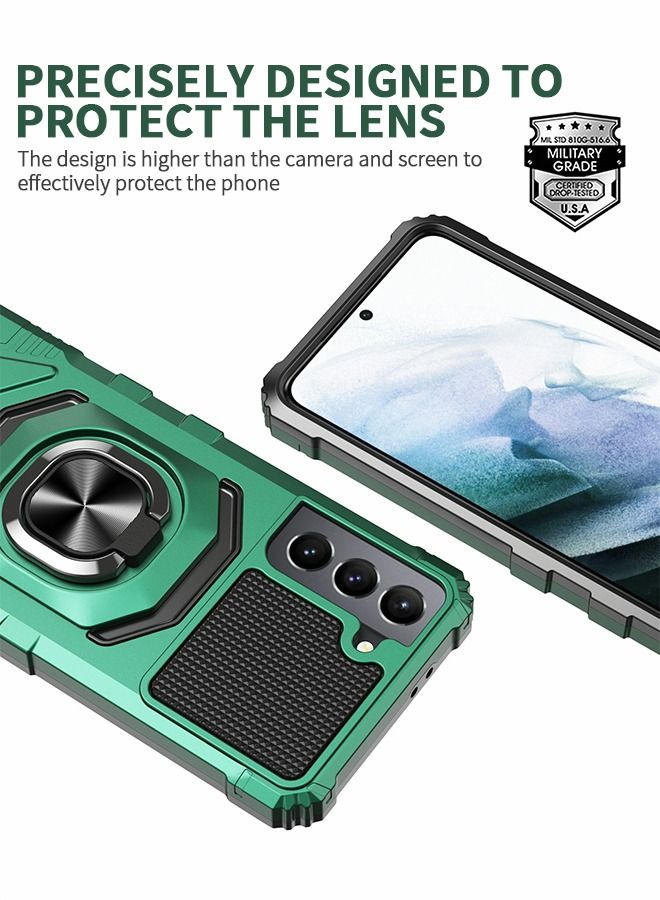 GROIC For Samsung Galaxy S23 Plus Case, Heavy Duty Shockproof Solid Ring Stand Phone Cover, Four Corner Shell, Magnetic Car Case 6.6 Inch (Green)  - Image 4