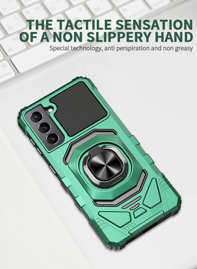 GROIC For Samsung Galaxy S23 Plus Case, Heavy Duty Shockproof Solid Ring Stand Phone Cover, Four Corner Shell, Magnetic Car Case 6.6 Inch (Green)  - Image 5