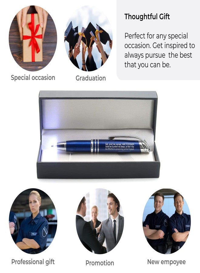 Inkstone Policeman Prayer Gift Pen with Built-In Flashlight Stylus Tip Law Enforcement - Image 3