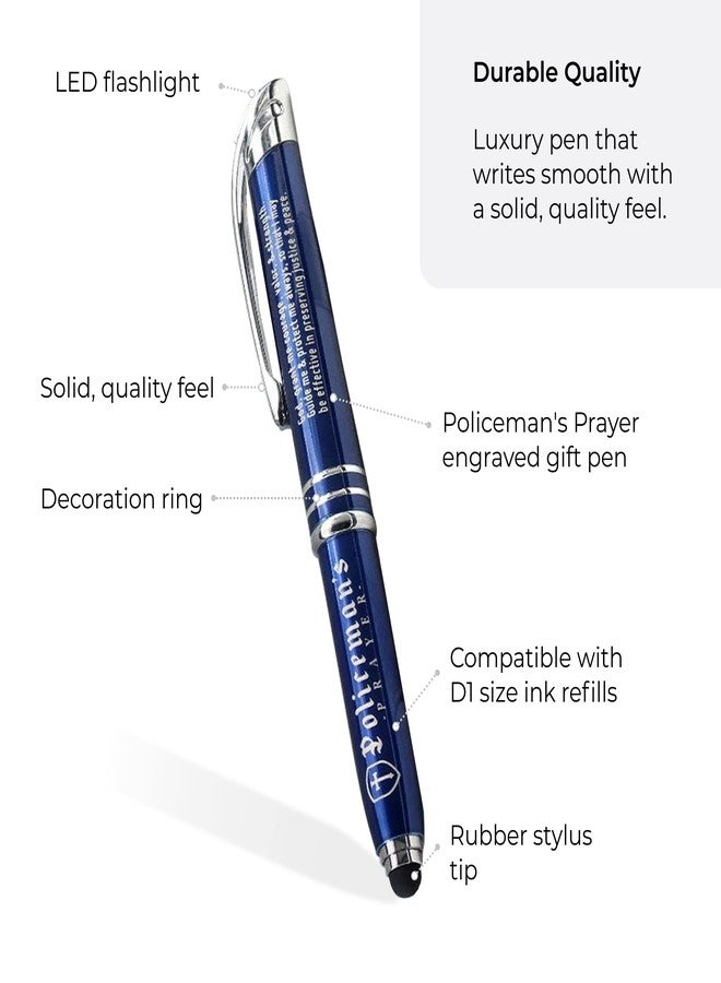 Inkstone Policeman Prayer Gift Pen with Built-In Flashlight Stylus Tip Law Enforcement - Image 2