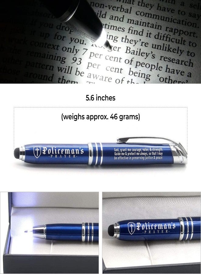 Inkstone Policeman Prayer Gift Pen with Built-In Flashlight Stylus Tip Law Enforcement - Image 4
