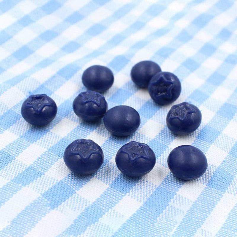 50pcs Artificial Blueberry Fake Simulation Realistic Blueberries Fake Fruit for DIY Craft - Image 1