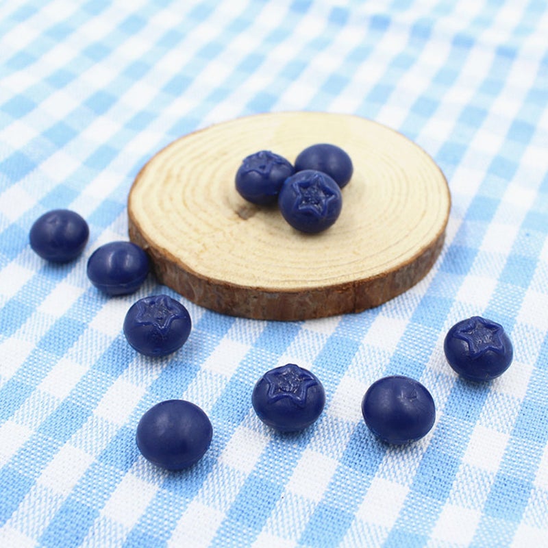 50pcs Artificial Blueberry Fake Simulation Realistic Blueberries Fake Fruit for DIY Craft - Image 3