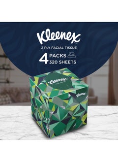 Kleenex ® 2 Ply Facial Tissue Cube Box, 80 Pulls, Pack Of 4 (Total 320 Sheets) (60041B)  - Image 2