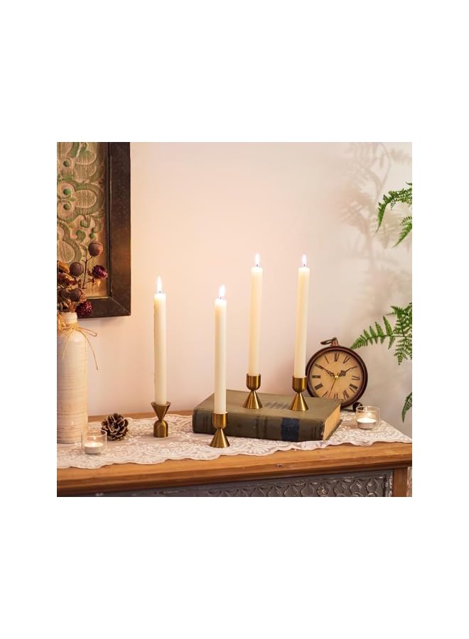 The Bros Candle Holders Taper Candler Holder, Set of 6 Gold Candlestick Holders Metal Candle Holder Vintage Candle stick Holder for Table Centerpiece Wedding Christmas Living Room Decor - Image 4
