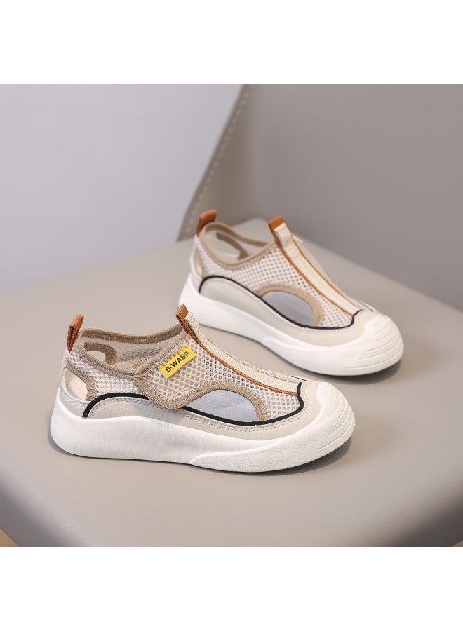 Bumblebee Summer Kids' Mesh Sandals - New Breathable Openwork Sports Sandals With Big Mesh Design, Closed-toe Protective Casual Shoes For Boys - Image 5