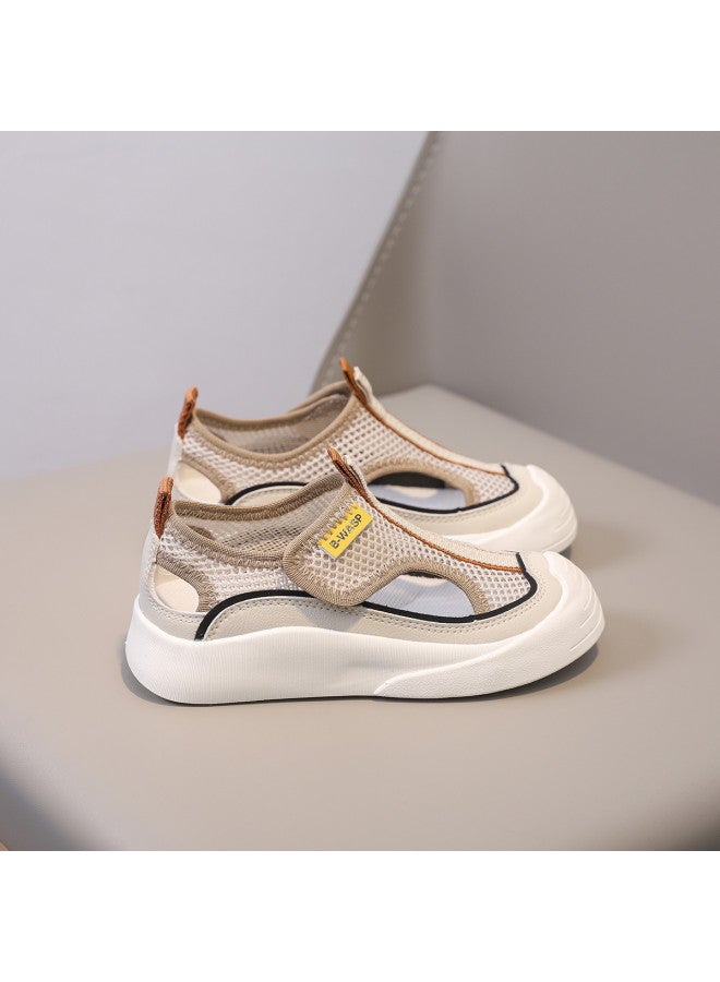 Bumblebee Summer Kids' Mesh Sandals - New Breathable Openwork Sports Sandals With Big Mesh Design, Closed-toe Protective Casual Shoes For Boys - Image 2