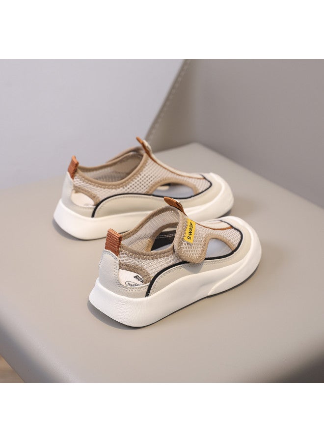 Bumblebee Summer Kids' Mesh Sandals - New Breathable Openwork Sports Sandals With Big Mesh Design, Closed-toe Protective Casual Shoes For Boys - Image 4