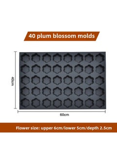 Kindergarten Non-stick Chicken Cake Mold 40*60 Animal Baking Tray Commercial Oven Anhydrous Crispy Bear Paw-Specifications:40 Plum Blossoms