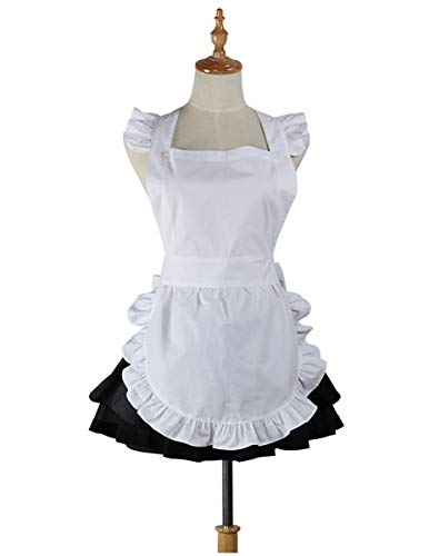 Love Potato Cute White Retro Kitchen Restaurant Women Aprons for Women Girls Waitress Apron for Gift - Image 5