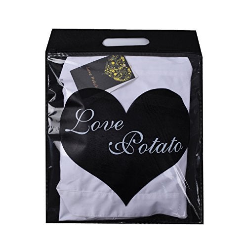 Love Potato Cute White Retro Kitchen Restaurant Women Aprons for Women Girls Waitress Apron for Gift - Image 4