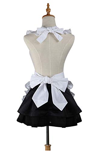 Love Potato Cute White Retro Kitchen Restaurant Women Aprons for Women Girls Waitress Apron for Gift - Image 2