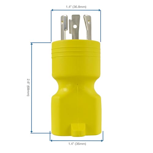 Conntek 30123 L5-20P to 5-15/20R Plug Adapter, Yellow - Image 3