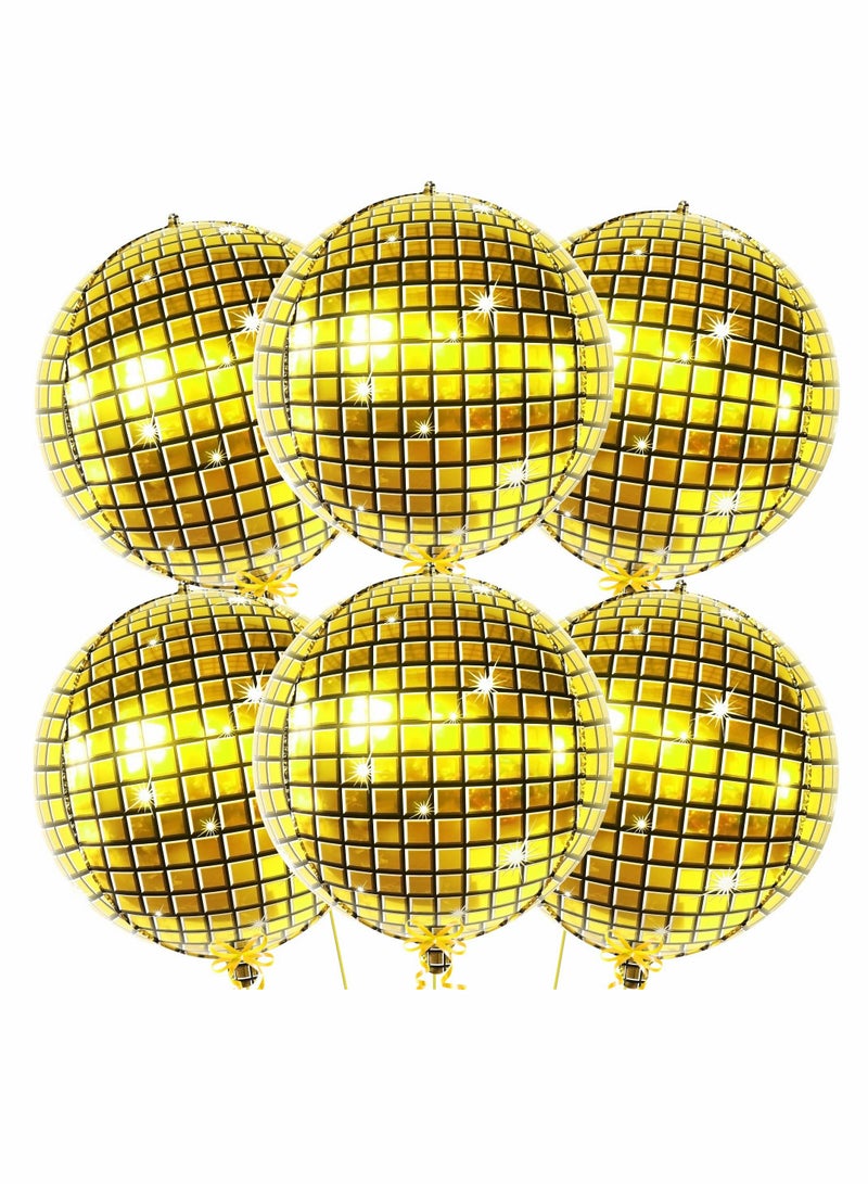 Excefore Mirror Balloons, 6 Pcs Disco Metallic Balloons for 70s Party Decorations - Image 1