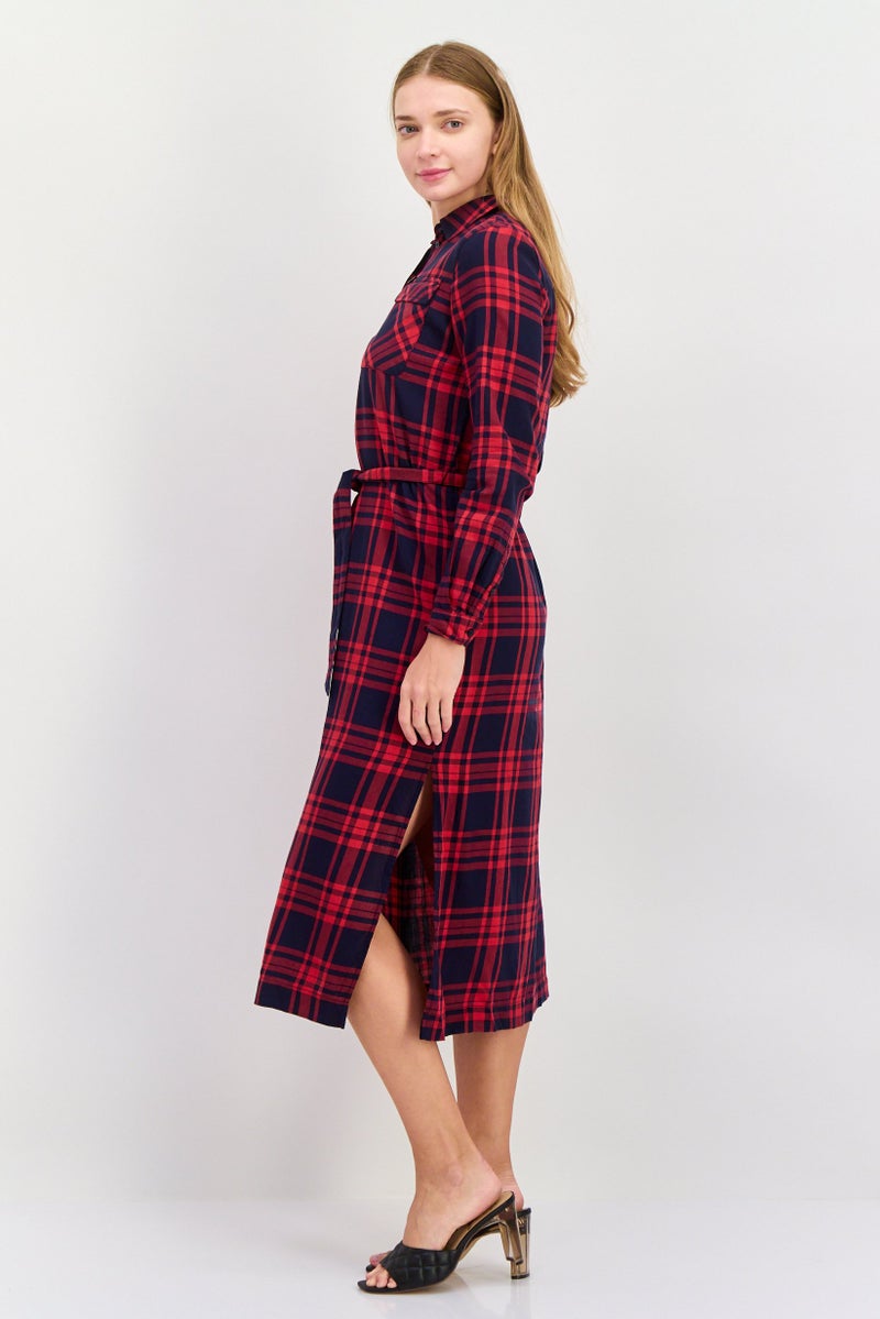 Pepe Jeans Women Checkered Shirt Dress, Multicolor - Image 3