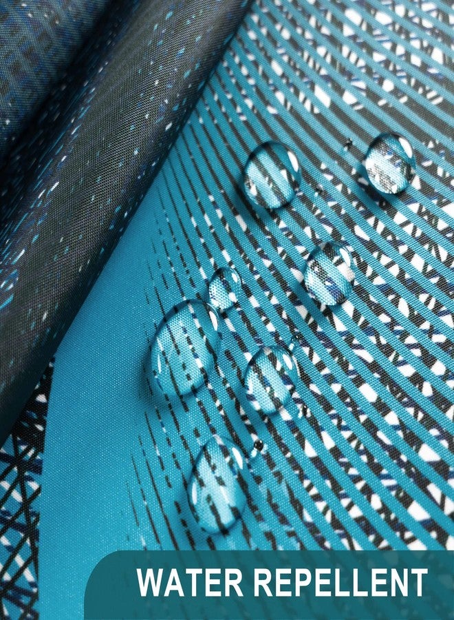 AmazerBath Shower Curtain Blue, Abstract Black Striped Cloth Shower Curtain Sets with 12 Shower Curtain Hooks, Luxury Rustic Fabric Washable Shower Curtain for Bathroom Home Decor, 72x72 Inches - Image 5