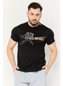 Men Sportswear Fit Short Sleeve Outdoor T-Shirt, Black