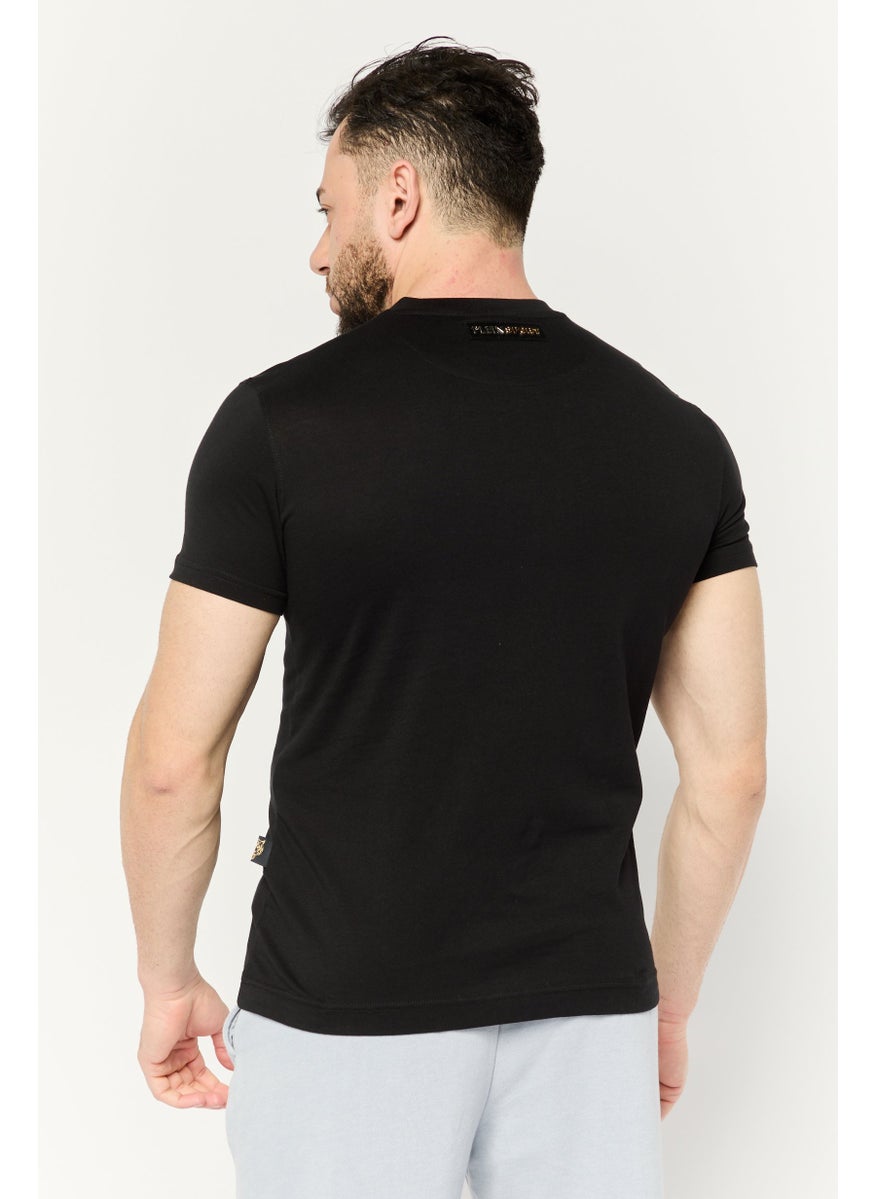 Plein Sport - Men Sportswear Fit Short Sleeve Outdoor T-Shirt, Black - Image 1
