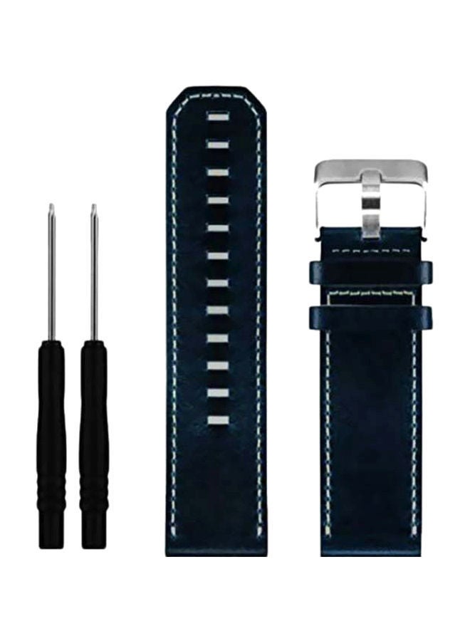 NIBEMINENT Replacement Band With Tools For Garmin Fenix 3 Blue/Silver