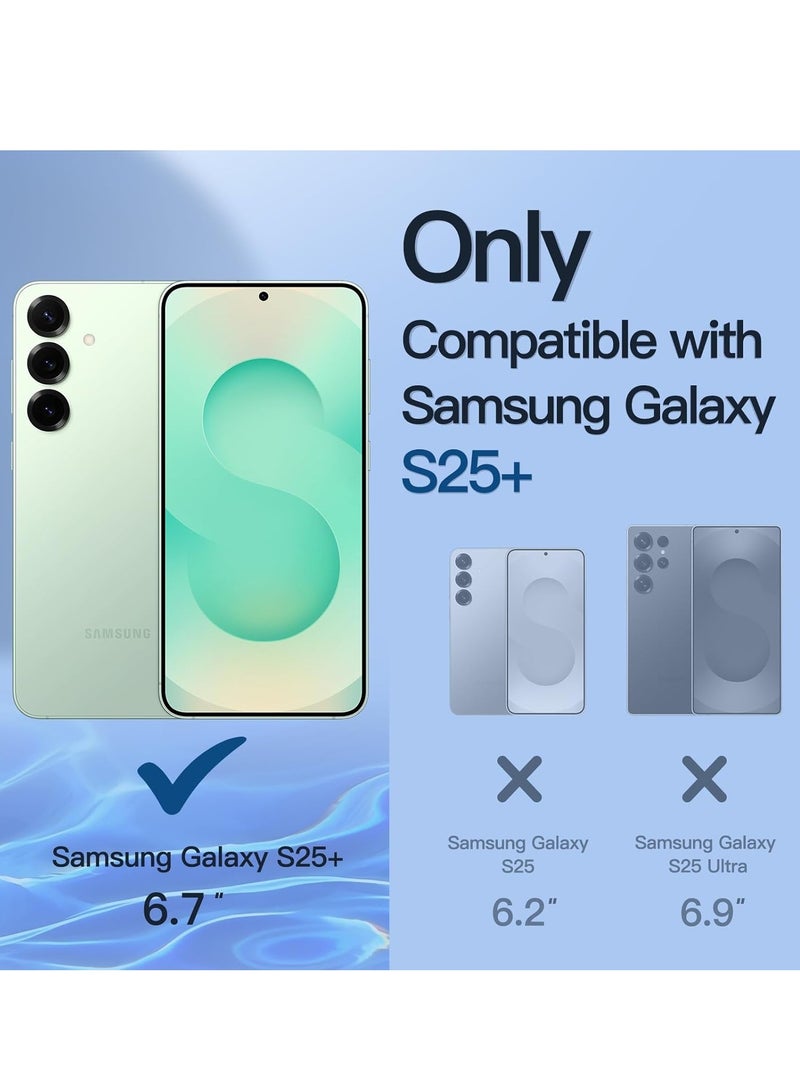 BORTONY Samsung Galaxy S25 Plus Case Cover Liquid Silicone Gel Rubber Soft Case with 2-Pack Tempered Glass 9H Hardness HD Crystal Clear Glass for Samsung Galaxy S25 Plus 6.2-inch - Image 2