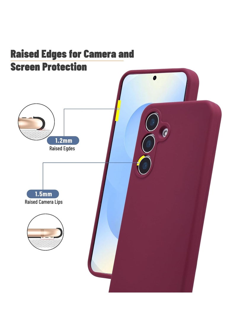 BORTONY Samsung Galaxy S25 Plus Case Cover Liquid Silicone Gel Rubber Soft Case with 2-Pack Tempered Glass 9H Hardness HD Crystal Clear Glass for Samsung Galaxy S25 Plus 6.2-inch - Image 3