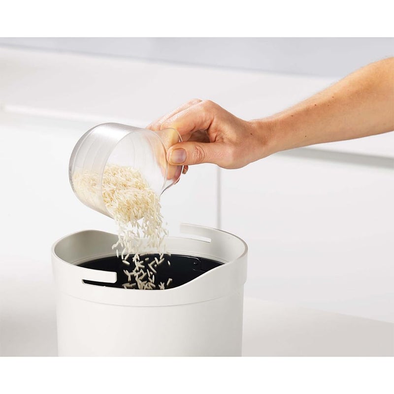 Joseph Joseph M-Cuisine Microwave Rice Cooker Steamer 2 Liter/8.5 Cup - Stone/Orange - Image 4