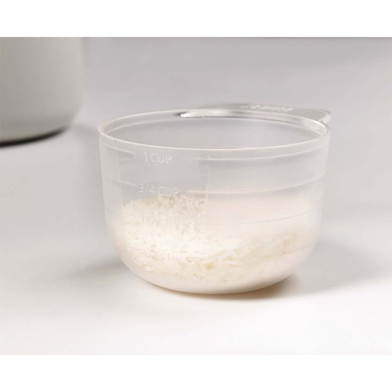 Joseph Joseph M-Cuisine Microwave Rice Cooker Steamer 2 Liter/8.5 Cup - Stone/Orange - Image 3