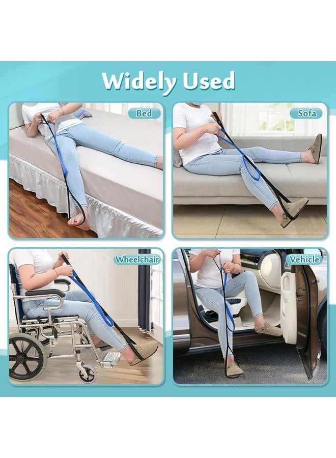 Mybow Leg Lifter Strap for After Knee Surgery Hip Replacement Recovery Kit Medical Leg Loop Lifter Pull Strap Lift Assist Rigid Foot Lifter for Disabled Elderly Adults Handicap Mobility Aids Portable Lifter - Image 5