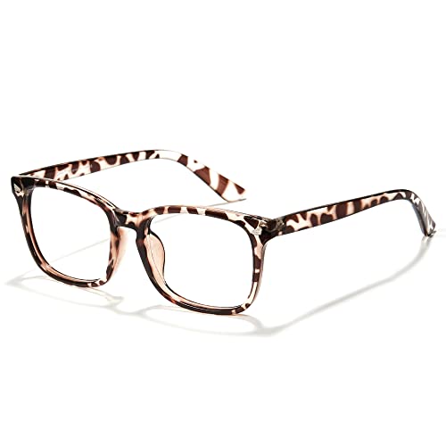 Cyxus Leopard Blue Light Glasses for Woman Reduce Eye Strain UV Protection for Computer Screen 8082T03 - Image 1